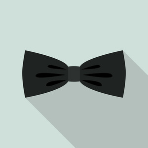 300x300 Black Elegant Bow Tie Icon Flat Illustration Of Black Elegant Bow