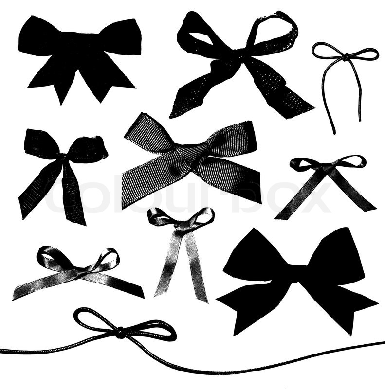 791x800 Bows And Ribbons Isolated On White Stock Vector Colourbox
