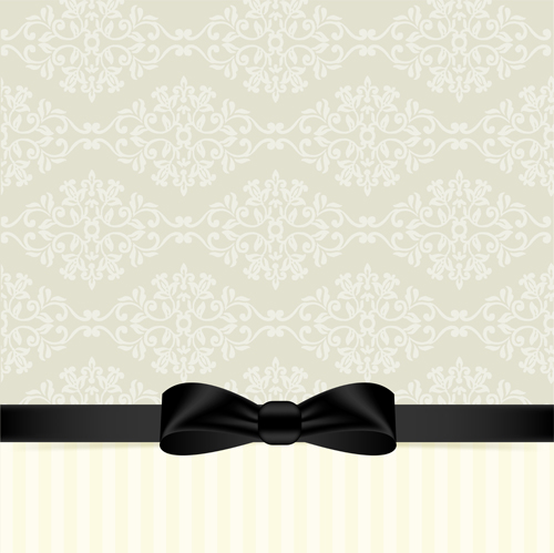 500x499 Ornate Decor Background With Black Bow Vector Free Download