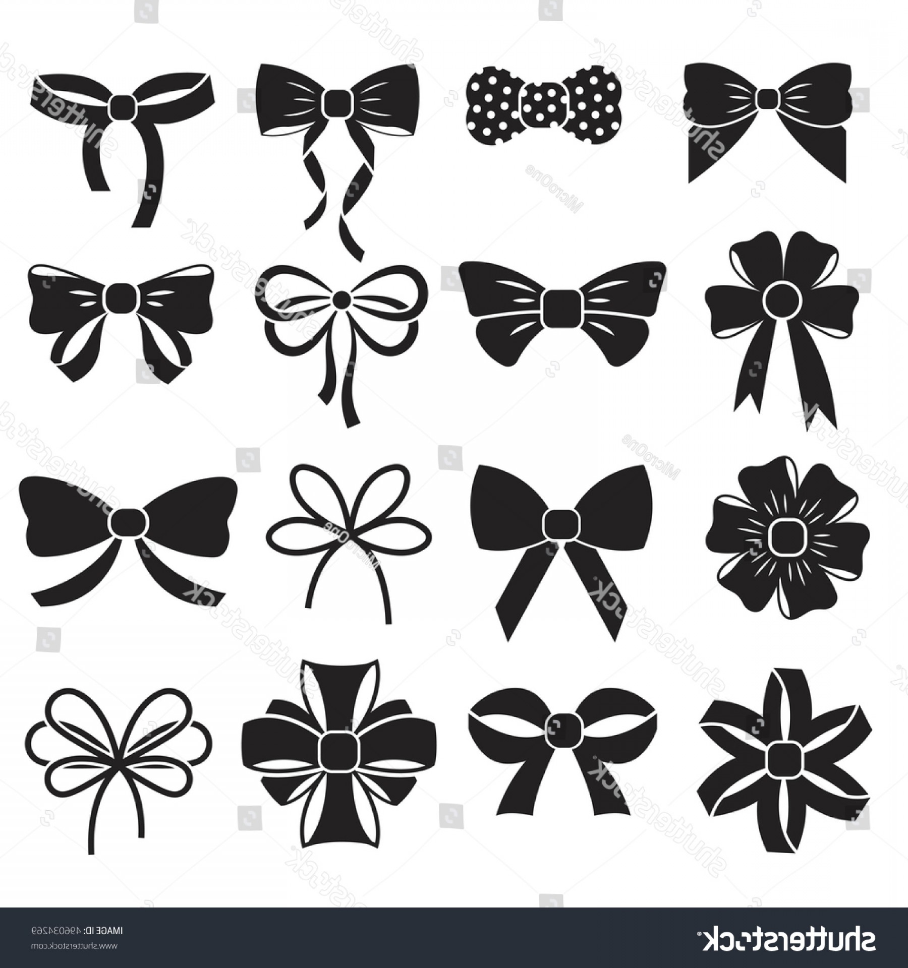 1800x1920 Ribbon Bows Vector Art Lamaison