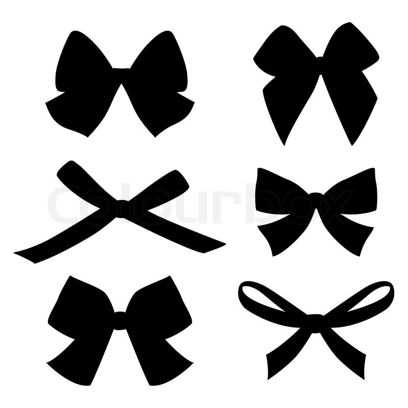 800x800 Set Of Vintage Bows Vector Stock Vector Colourbox