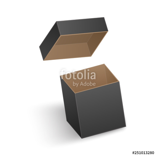 The Opened Black Box Isolated On White Background Vector 500x500 The Opened Black Box Isolated On White Background Vector