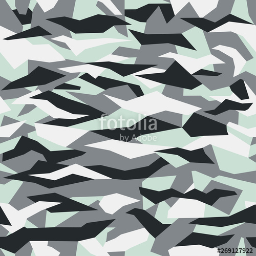 500x500 Triangular Camouflage Pattern Background, Seamless Vector