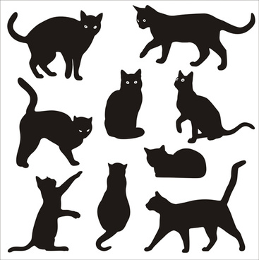 367x368 Free Cat Silhouette Free Vector Download