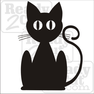 400x400 Black Cat Silhouette