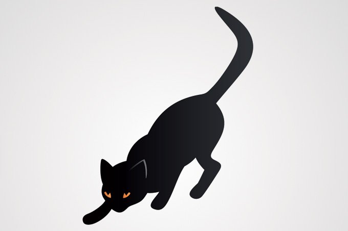 680x453 Free Black Cat Vector Illustration