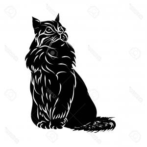 300x300 Black Cat Kitten Vector Illustration Flat Image Cqrecords