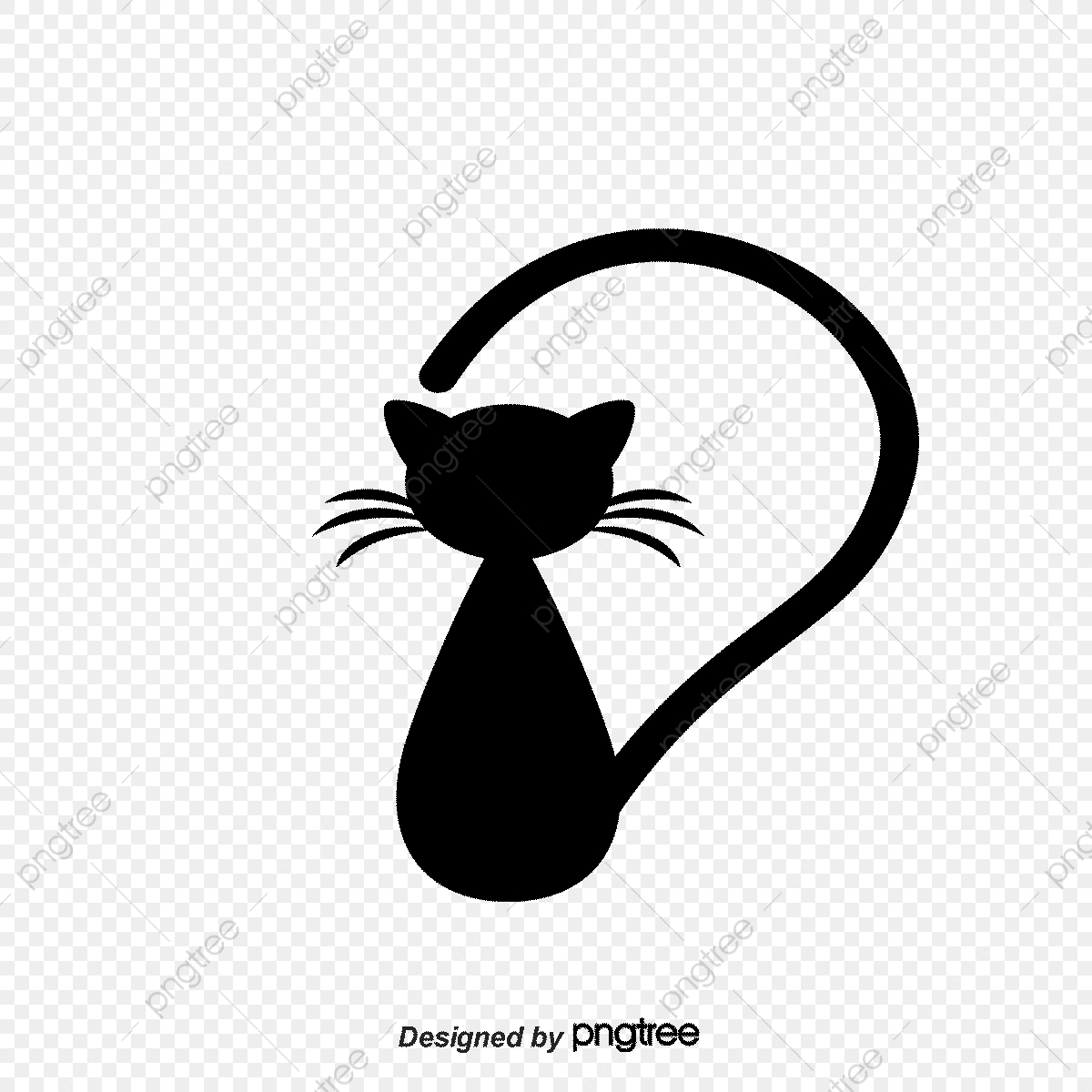 1200x1200 Black Cat Silhouette Vector Couple, Black Vector, Cat Vector