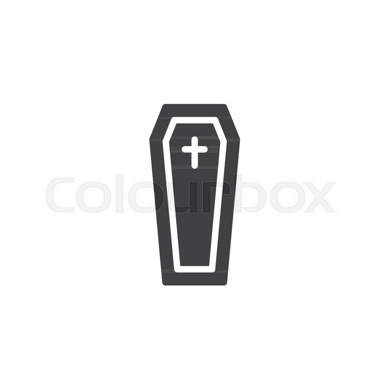 800x800 Coffin With Cross Vector Icon Filled Stock Vector Colourbox