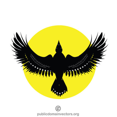 Black Crow Vector Clip Art 500x500 Black Crow Vector Clip Art