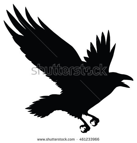 Crow Raven Silhouette 450x470 Crow Raven Silhouette