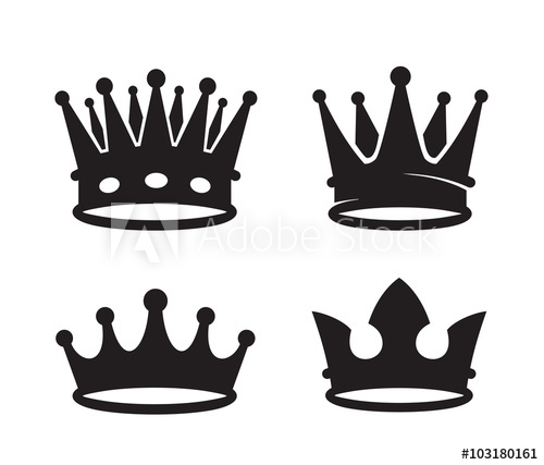 500x427 Black Crown Icons