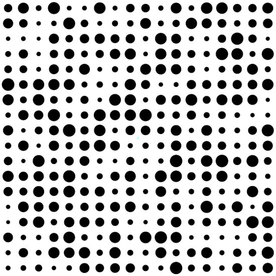 550x550 Black Dots On White Background Pattern