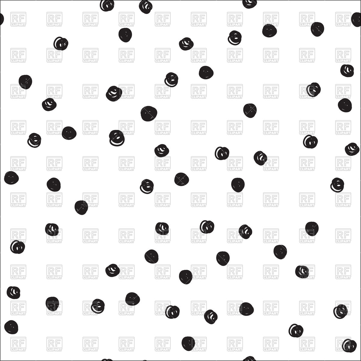1200x1200 Hand Drawn Seamless Pattern With Black Dots Vector Image