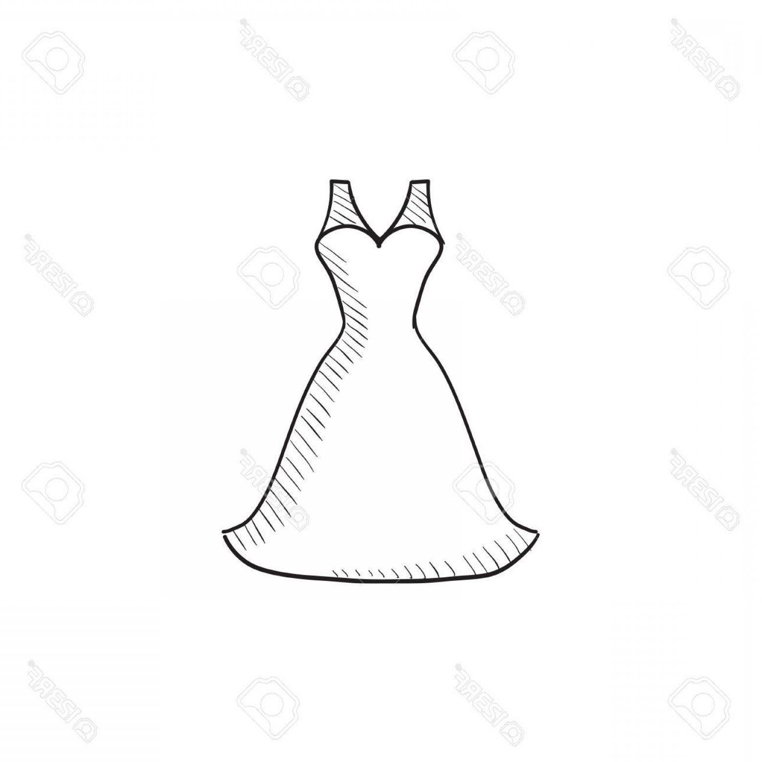 Photostock Vector Wedding Dress Vector Sketch Icon Isolated 1560x1560 Photostock Vector Wedding Dress Vector Sketch Icon Isolated