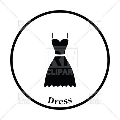 Thin Circle Design Of Dress Icon Vector Image Of Silhouettes 400x400 Thin Circle Design Of Dress Icon Vector Image Of Silhouettes