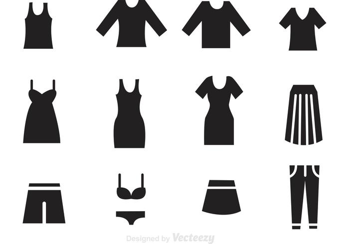 Woman Clothes Black Icons 700x490 Woman Clothes Black Icons