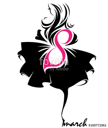 Women's Day Illustration Vector Of Women Silhouette Icon, Women 422x500 Women's Day Illustration Vector Of Women Silhouette Icon, Women