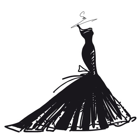 Black Dress Vector at Vectorified.com | Collection of Black Dress ...