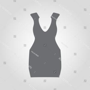 300x300 Dress Vector Icon Woman Vneck Short Soidergi