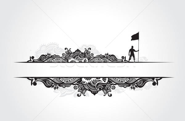 A Young Man Holding A Black Flag Vector Illustration Red Shine 600x394 A Young Man Holding A Black Flag Vector Illustration Red Shine