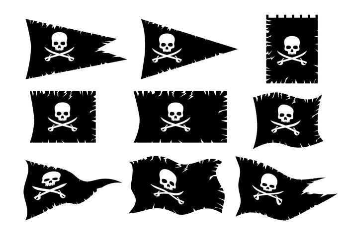 Pirate Flag Vector Set 700x490 Pirate Flag Vector Set
