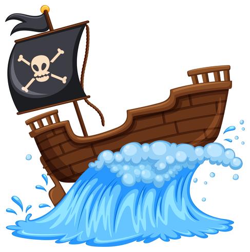 Pirate Ship With Black Flag 487x490 Pirate Ship With Black Flag