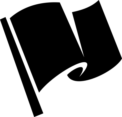 Vector Image Of Black Flag Pictogram 500x480 Vector Image Of Black Flag Pictogram