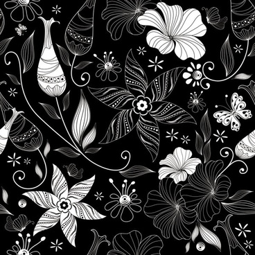 368x368 Black Flower Free Vector Download