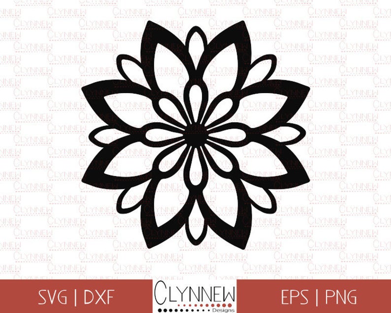 794x635 Flower Design Flower Vector Geometric Clipart Simple Etsy