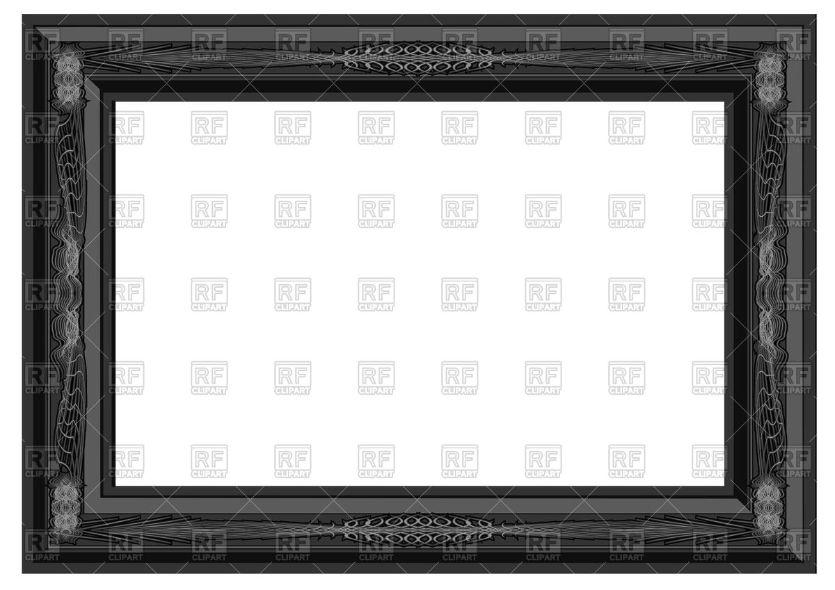 1200x849 Black Ornate Wall Frame Vector Image Of Borders And Frames