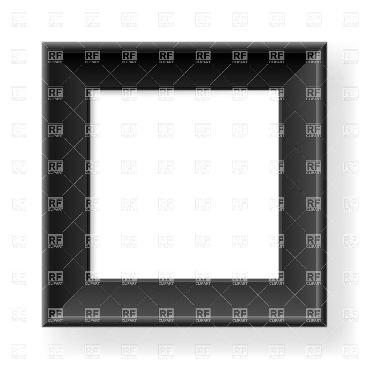 1200x1200 Black Square Frame Vector Image Of Objects Dvarg