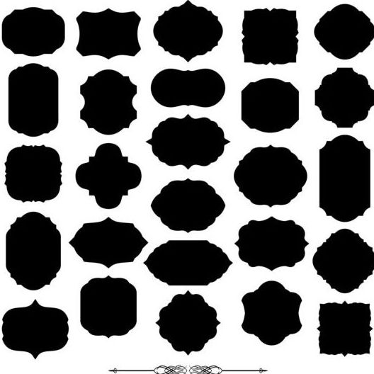 528x528 Vintage Black Frame Vector Material Free Download