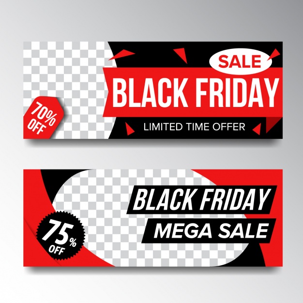626x626 Black Friday Banners Set Vector Free Download