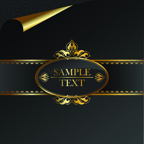 500x499 Black Golden Ornate Backgrounds Vector Free Download