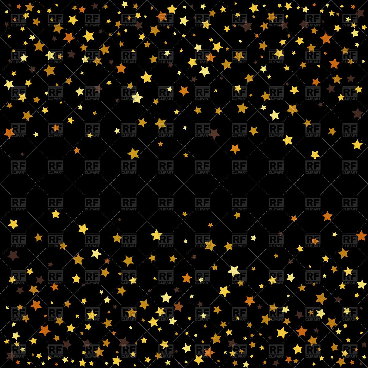 1200x1200 Gold Glitter Stars On Black Background Vector Image Of Backgrounds