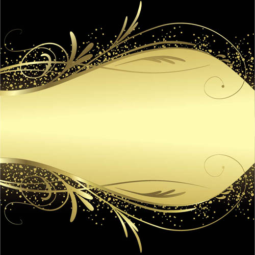 500x499 Luxury Gold With Black Background Vector Free Download