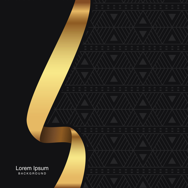 600x600 Black Seamless Pattern With Gold Background Vector Free Download