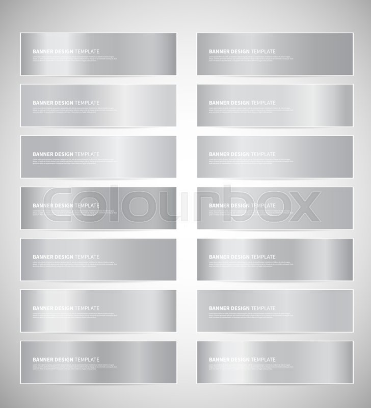 Set Of Silver Gradient Vector Banners Stock Vector Colourbox 728x800 Set Of Silver Gradient Vector Banners Stock Vector Colourbox