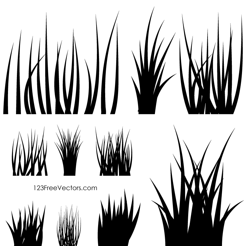 800x800 Grass Silhouette Vector