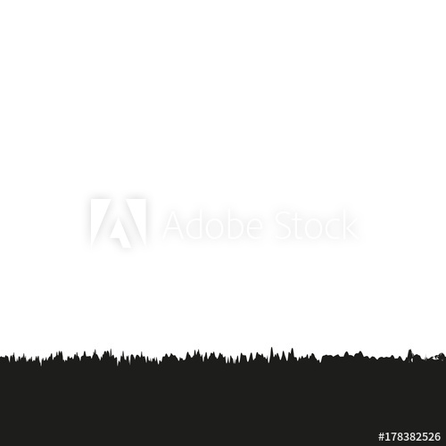 500x500 Vector Set Of Black Grass Silhouettes On White Backround