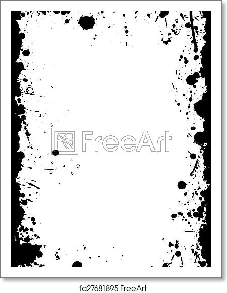 450x580 Free Art Print Of Grunge Vector Ink Splat Border A Vector