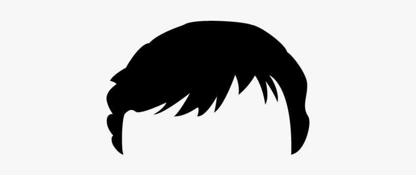 820x345 Short Dark Male Hair Shape Vector