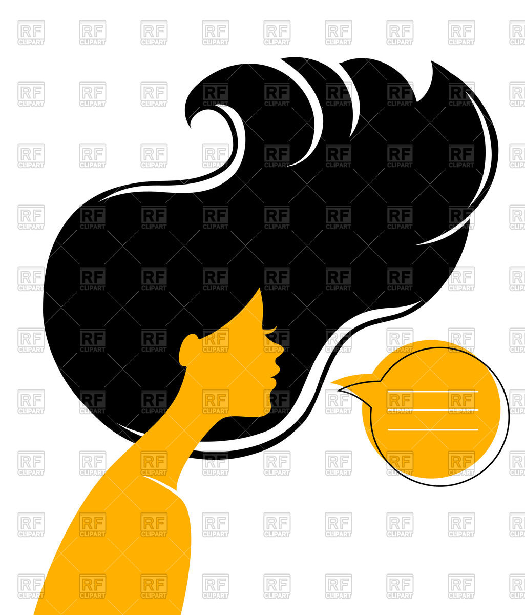 Woman's Silhouette With Black Hair Vector Image Of People 1025x1200 Woman's Silhouette With Black Hair Vector Image Of People
