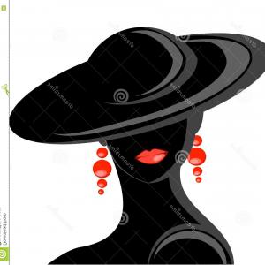300x300 Photostock Vector Fashion Hat Women S Black Hat With Bow Lady