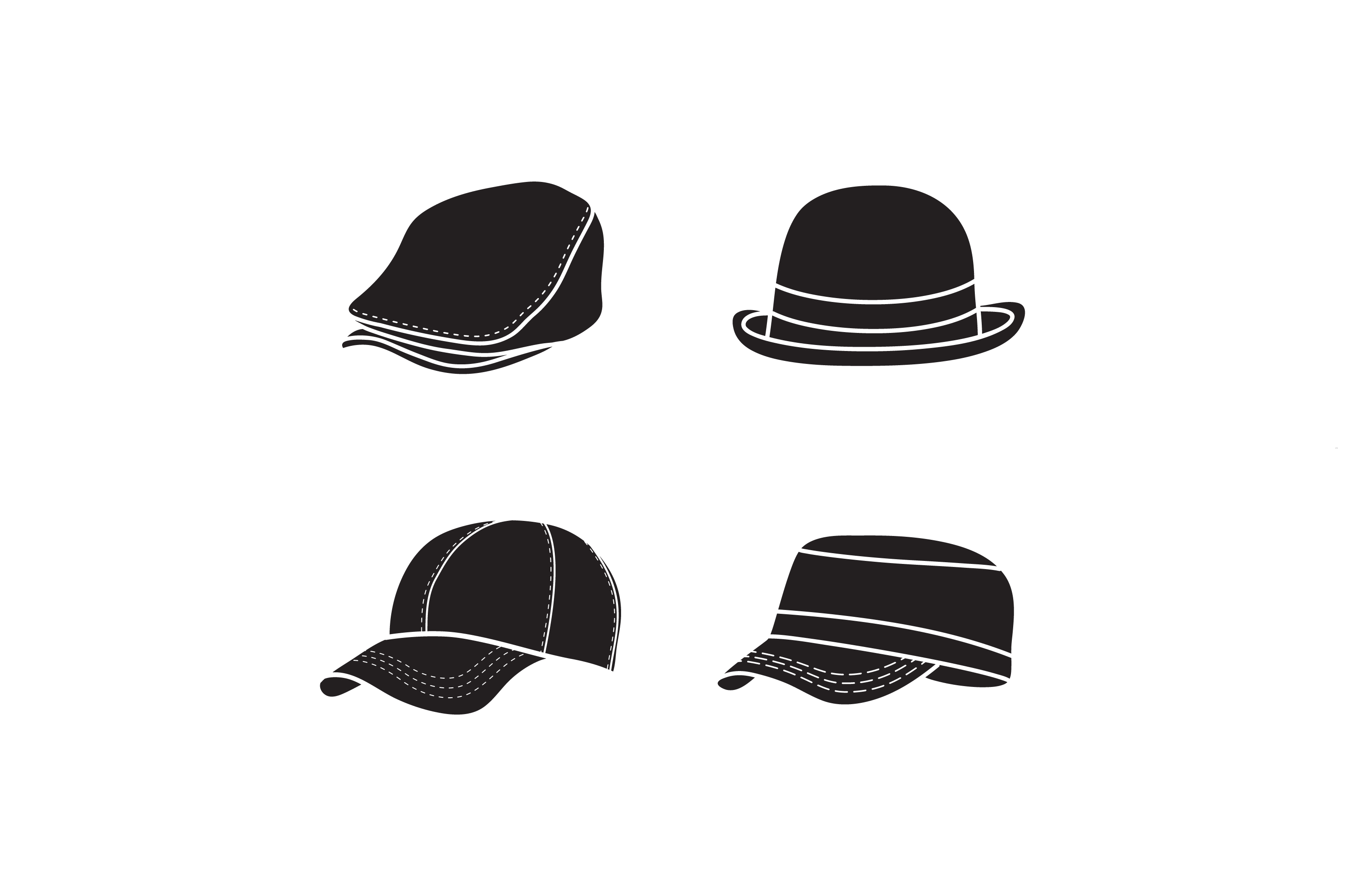 3125x2083 Silhouette Hat Vector, Simple Cap Icon Design Graphic