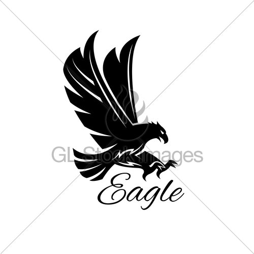 Eagle Hawk Vector Black Heraldic Icon Gl Stock Images 500x500 Eagle Hawk Vector Black Heraldic Icon Gl Stock Images