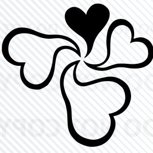 300x300 Stylized Simple Hearts Vector Clipart Studiogrfx