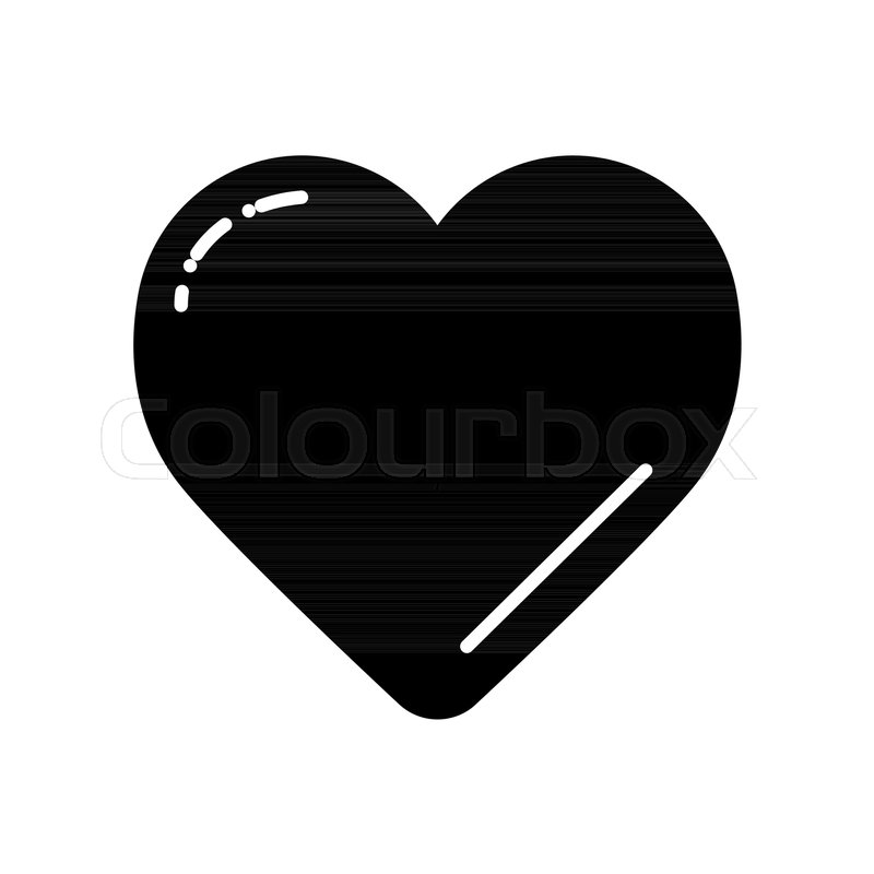 800x800 Black Heart On White Vector Icon Love Stock Vector Colourbox
