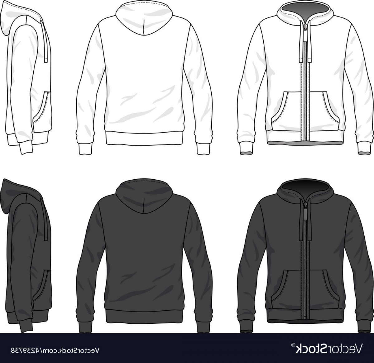 Black Hoodie Vector at Vectorified.com | Collection of Black Hoodie ...